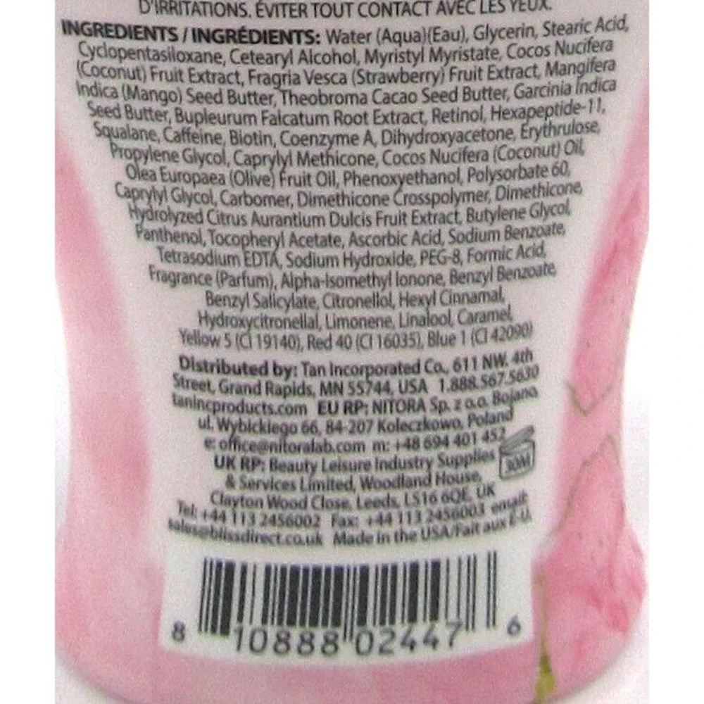 DD Chocolate Covered Strawberries Brown Sugar Tanning‎ Bed Lotion 7.5 oz 400X